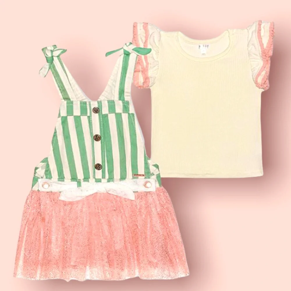 New! Tahari Kids Skirtall set with Tee size 5